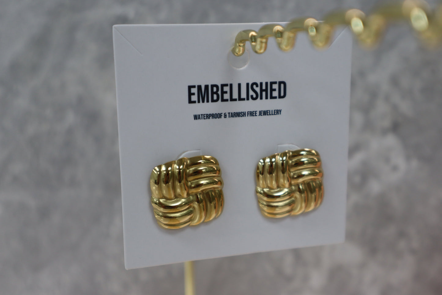 Square Knit Stud