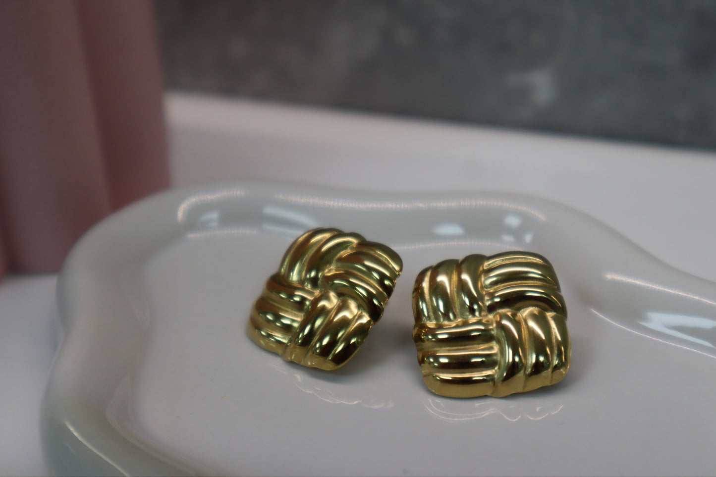 Square Knit Stud