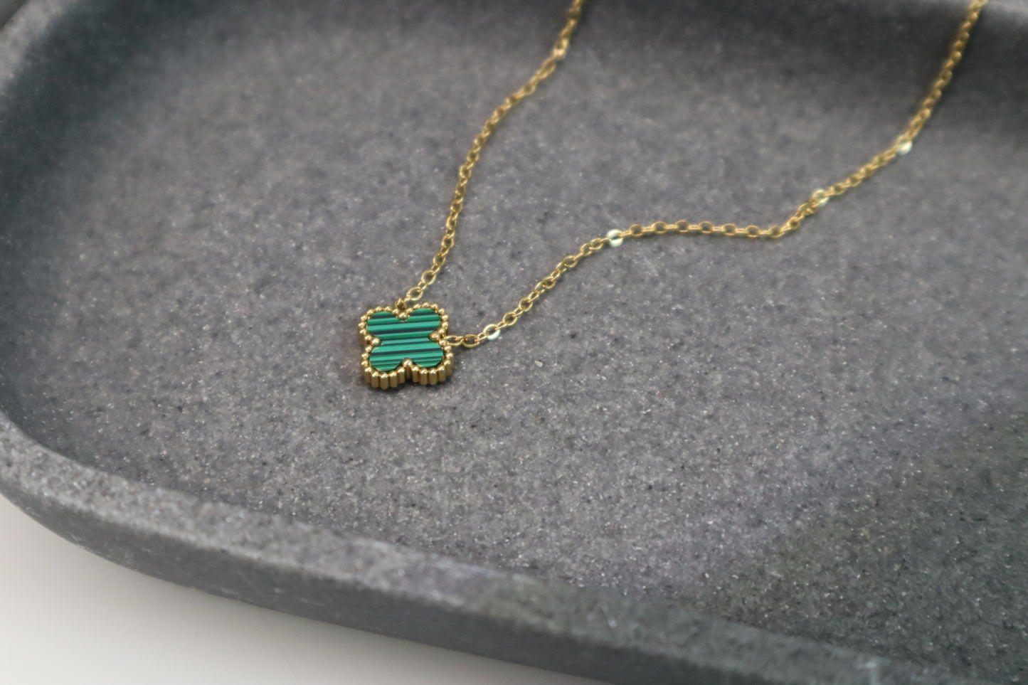 Four Leaf Clover Necklace - Green