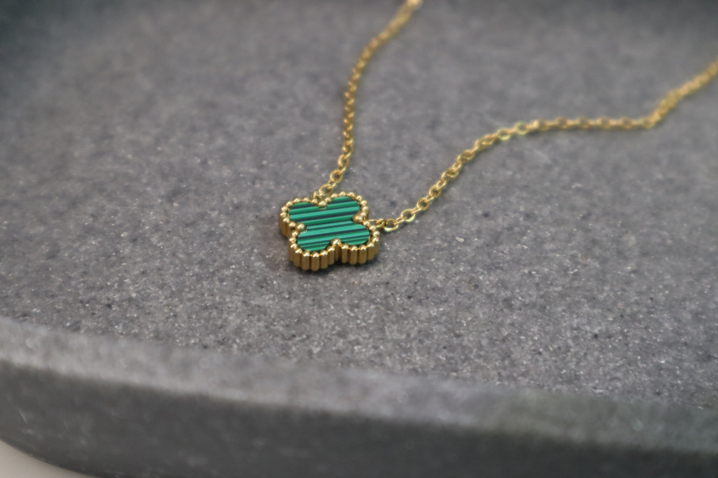 Four Leaf Clover Necklace - Green