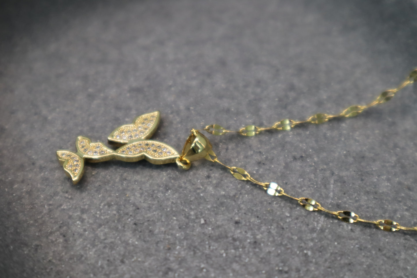 Lila Butterfly Necklace