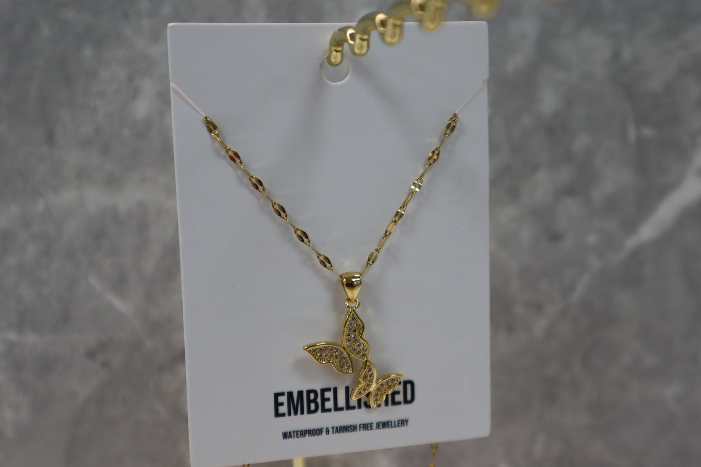 Lila Butterfly Necklace