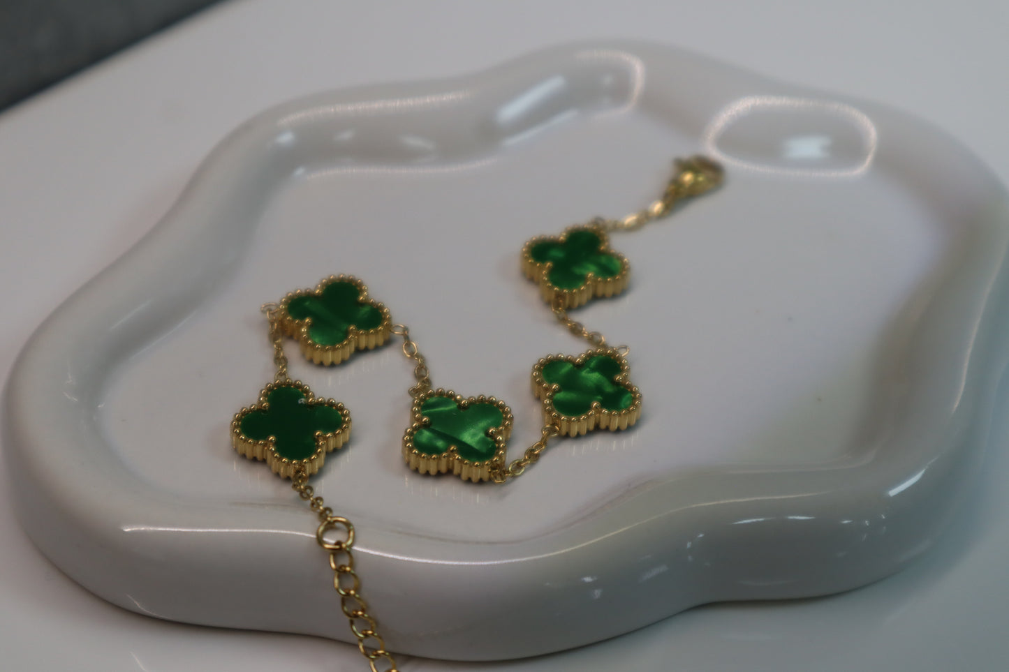 Emerald Clover Bracelet