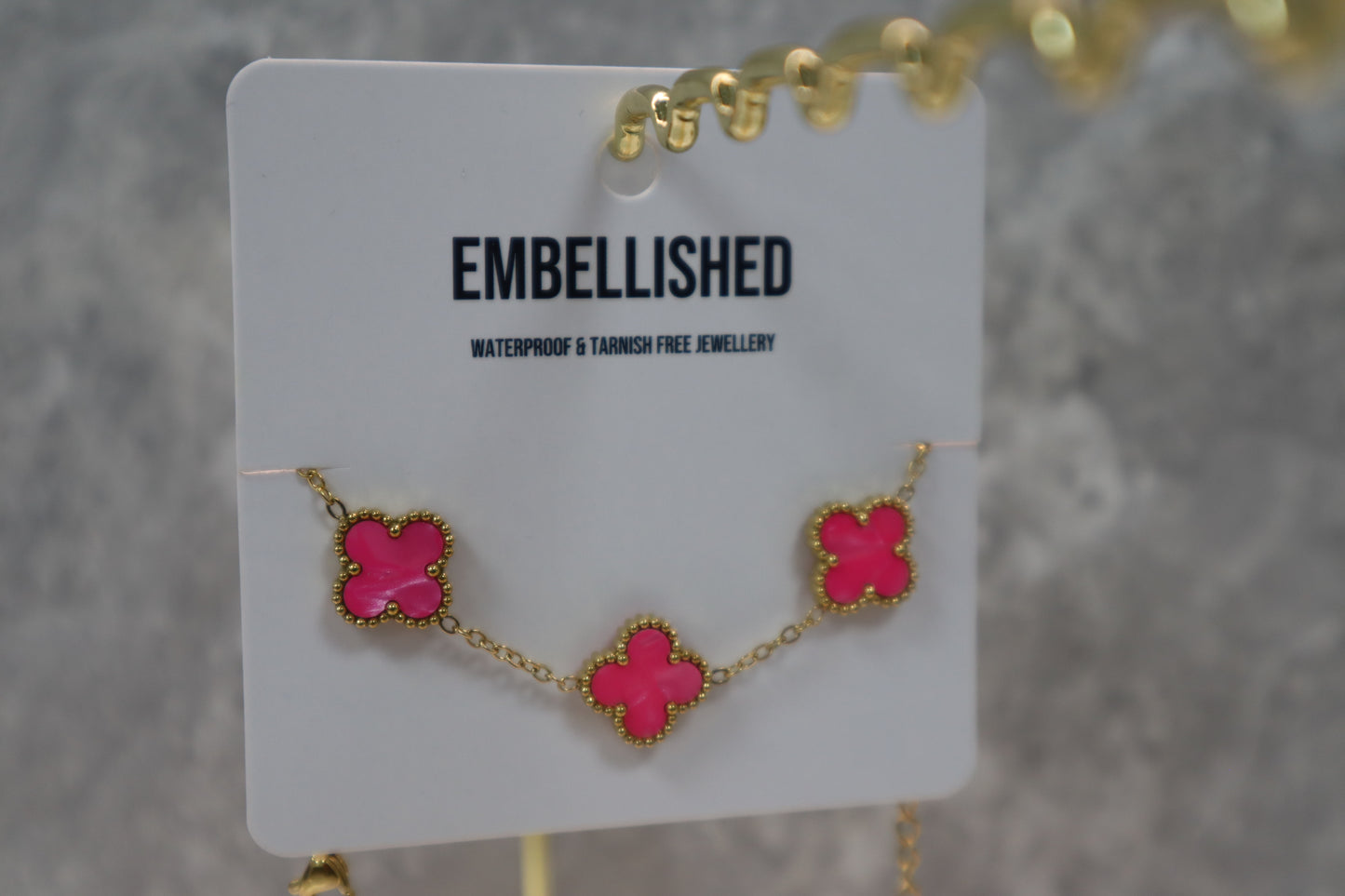 Fuchsia Clover Bracelet