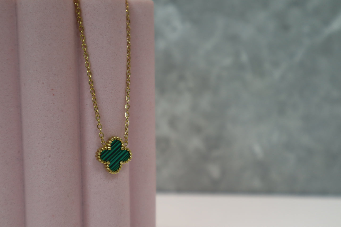 Four Leaf Clover Necklace - Green