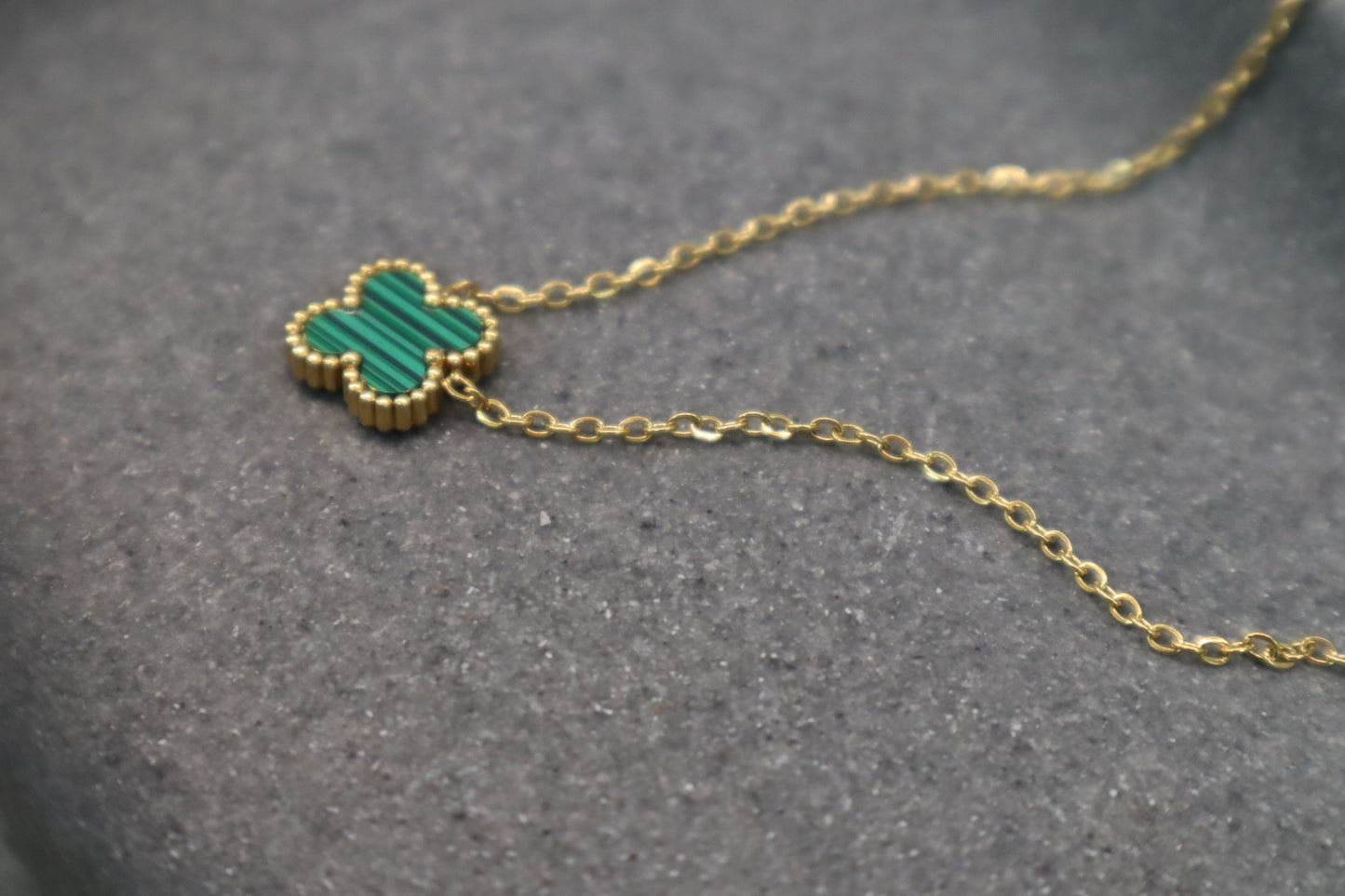 Four Leaf Clover Necklace - Green
