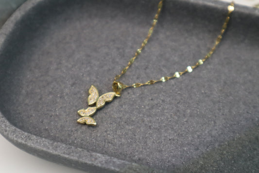 Lila Butterfly Necklace