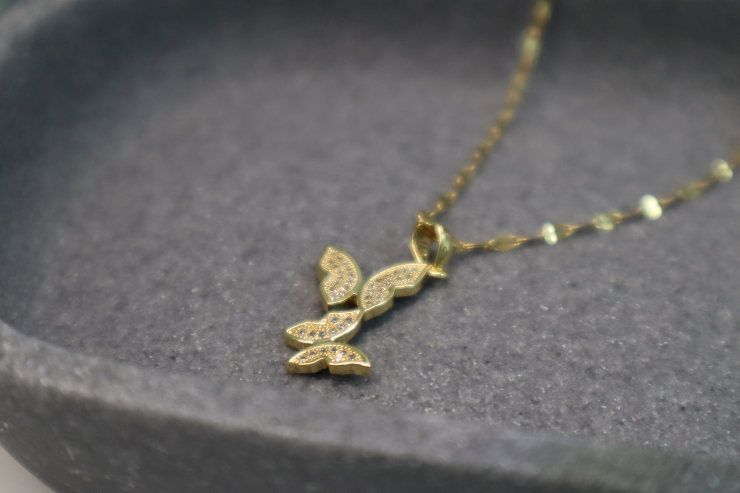 Lila Butterfly Necklace