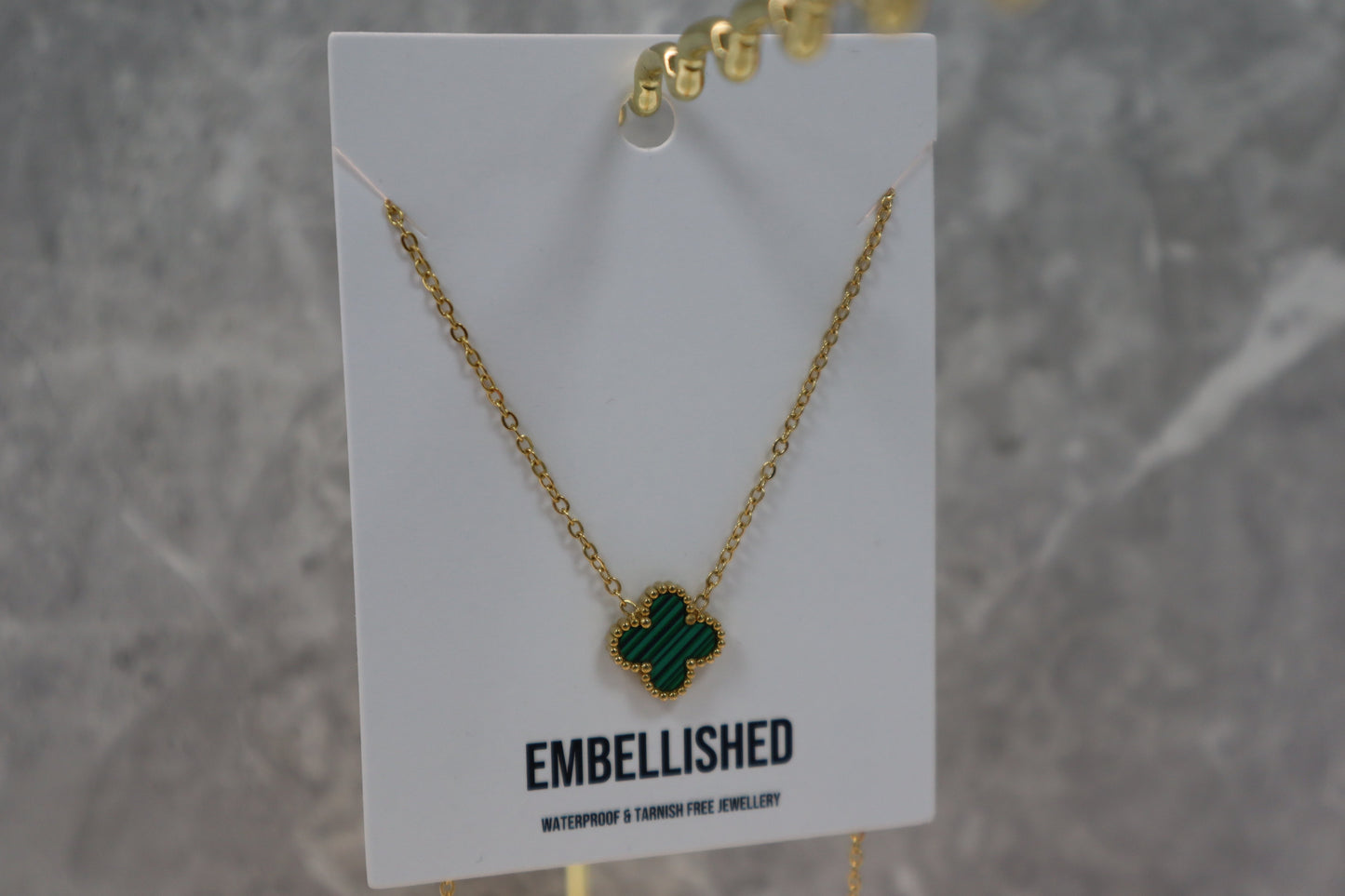 Four Leaf Clover Necklace - Green