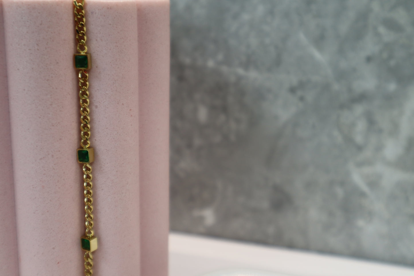 Emerald Square Bracelet