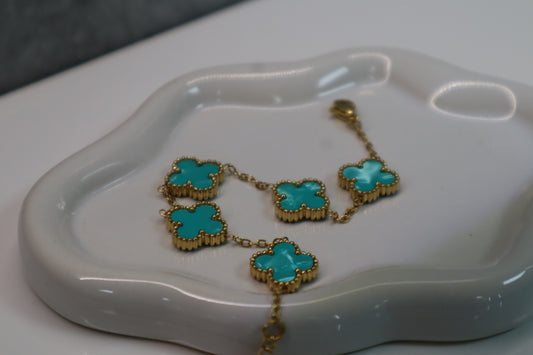 Turquoise Clover Bracelet